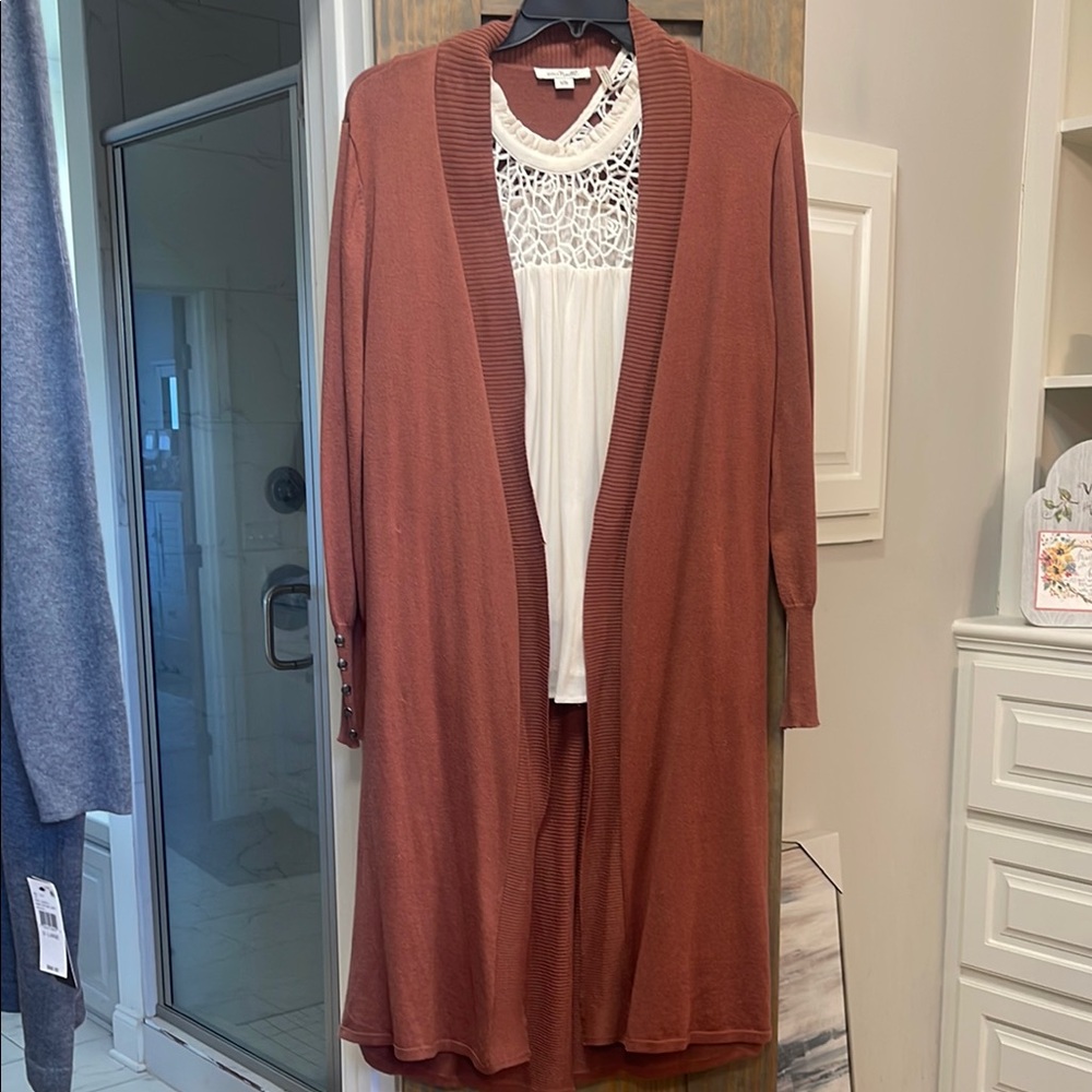 Women's Rust Cardigan Sweater